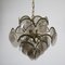 Chandelier with Nickel-Plated Metal Frame and Tinted Glasses, Image 1
