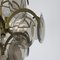 Lámpara de araña con estructura de metal niquelado y vidrios tintados, Imagen 5