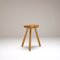 Solid Beech Tripod Milking Stool, Denmark, 1950s 8