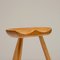 Solid Beech Tripod Milking Stool, Denmark, 1950s 14