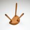 Solid Beech Tripod Milking Stool, Denmark, 1950s 16