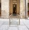 Square Coffee Table with Nickel-Plated Metal Frame and Glass, 1970s, Italy 2