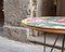 Coffee Table with Colored Wood and Legs in Metal, Italy, 1950s 5