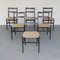 Lacquered Ash Chairs with Straw Seats by Gio Ponti, Set of 6 12