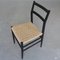 Lacquered Ash Chairs with Straw Seats by Gio Ponti, Set of 6, Image 6