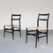Lacquered Ash Chairs with Straw Seats by Gio Ponti, Set of 6 14