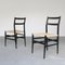 Lacquered Ash Chairs with Straw Seats by Gio Ponti, Set of 6, Image 14