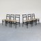 Lacquered Ash Chairs with Straw Seats by Gio Ponti, Set of 6 13