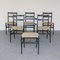 Lacquered Ash Chairs with Straw Seats by Gio Ponti, Set of 6 1
