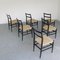 Lacquered Ash Chairs with Straw Seats by Gio Ponti, Set of 6, Image 11