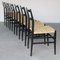 Lacquered Ash Chairs with Straw Seats by Gio Ponti, Set of 6 8