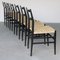 Lacquered Ash Chairs with Straw Seats by Gio Ponti, Set of 6, Image 8