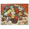 Natura morta con rose in vaso, olio su tela, XX secolo, Immagine 2
