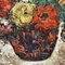 Natura morta con rose in vaso, olio su tela, XX secolo, Immagine 4