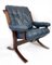 Norwegian Leather Lounge Chair, 1970s, Image 2