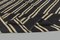 Übergroßer Minimalistischer Mid-Century Schwarz und Weiß Gestreifter Kilim Teppich, 1960er 3