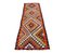 Mid-Century Geometric Kilim Runner Rug with Triangle, Medallion and Diamond Design, 1970s 5