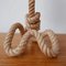 Mid-Century French Rope Table Lamp by Audoux & Minet 3