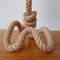 Mid-Century French Rope Table Lamp by Audoux & Minet, Image 3