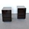 Side Tables with Three Drawers in Lacquered Wood, 1980s, Set of 2 5