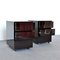 Side Tables with Three Drawers in Lacquered Wood, 1980s, Set of 2 3