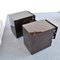 Tavolini con tre cassetti in legno laccato, anni '80, set di 2, Immagine 4