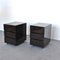 Side Tables with Three Drawers in Lacquered Wood, 1980s, Set of 2 1