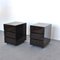 Side Tables with Three Drawers in Lacquered Wood, 1980s, Set of 2, Image 1