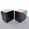 Side Tables with Three Drawers in Lacquered Wood, 1980s, Set of 2 2