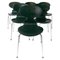 Dunkelgrüne Modell 3101 Ant Stühle von Arne Jacobsen für Fritz Hansen, 1960er, 5er Set 1
