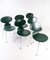 Model 3101 Dark Green Ant Chairs by Arne Jacobsen for Fritz Hansen, 1960s, Set of 5 6