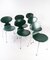 Sedie Ant modello 3101 verde scuro di Arne Jacobsen per Fritz Hansen, anni '60, set di 5, Immagine 6