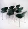 Sedie Ant modello 3101 verde scuro di Arne Jacobsen per Fritz Hansen, anni '60, set di 5, Immagine 7