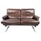 2-Seater Sofa in Patinated Brown Leather by Arne Norell, 1970s 1