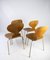 Sedie Ant modello 3101 in legno chiaro di Arne Jacobsen per Fritz Hansen, anni '50, set di 4, Immagine 7