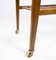 Danish Teak Side Table with Shelf & Wheels, 1960s 5