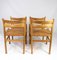 Dining Chairs in Oak with Paper Cord Seats by Børge Mogensen, Set of 4 4