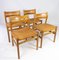 Dining Chairs in Oak with Paper Cord Seats by Børge Mogensen, Set of 4 3