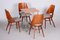 Czech Brown and Grey Beech Chairs by Oswald Haerdtl, 1950s, Set of 4, Image 11