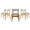 Oak Dining Chairs, Denmark, 1960s, Set of 6, Image 1
