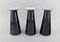 Beatrice and Nora Vases in Black Art Glass from Stölzle-Oberglas, Austria, Set of 3, Image 2