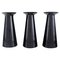 Beatrice and Nora Vases in Black Art Glass from Stölzle-Oberglas, Austria, Set of 3 1