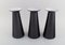 Beatrice and Nora Vases in Black Art Glass from Stölzle-Oberglas, Austria, Set of 3, Image 2