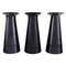 Beatrice and Nora Vases in Black Art Glass from Stölzle-Oberglas, Austria, Set of 3 1