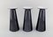 Beatrice and Nora Vases in Black Art Glass from Stölzle-Oberglas, Austria, Set of 3, Image 2