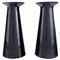 Vases Beatrice et Nora en Verre Noir de Stölzle-Oberglas, Autriche, Set de 2 1