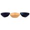 Bowls in Dark Blue and Yellow Enamel, 1970s, Set of 3, Image 1