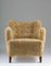 Fauteuil Mid-Century Scandinave en Peau de Mouton 4