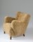 Fauteuil Mid-Century Scandinave en Peau de Mouton 2