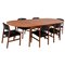 Mid-Century 227 Extendable Dining Table & Dining Chairs by Arne Vodder for Sibast, Set of 7 1